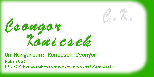 csongor konicsek business card